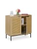 relaxdays Sideboard in Natur/ Schwarz - (B)80 x (H)76 x (T)35 cm