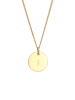Elli Halskette 925 Sterling Silber Geo, Plättchen in Gold
