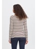 ICHI Langarm-Shirt IHCELLA Tight fit in COFFEE BEAN/CLOUD DANCER