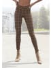 LASCANA Leggings in beige braun kariert