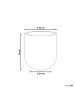 Beliani Outdoor Blumentopf HANYUE in Grau - (W) 42 x (H) 39 x (L) 42 cm