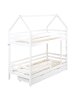 Beliani Hochbett GIRGOLS in Weiß - (W) 98 x (H) 211 x (L) 208 cm