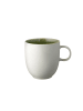 Studio Round Becher North in Matte white/Shiny moss