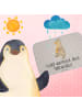 Mr. & Mrs. Panda Badvorleger Otter Bauch mit Spruch in Grau Pastell