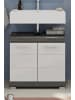 Inn.Furn Waschbeckenunterschrank weiß Hochglanz, grau 60 cm