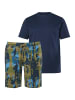 JP1880 Langer Schlafanzug in navy blau