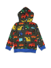 Toby Tiger Sweatjacke mit Kapuze und Fahrzeug Print in grau