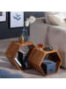KADIMA DESIGN Beistelltisch 2er Set Massivholz Design Wohnzimmertisch,