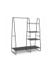 relaxdays Kleiderständer in Schwarz - (B)100 x (H)150 x (T)39 cm