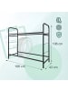 relaxdays Reifenregal in Schwarz - (B)106 x (H)106 x (T)46 cm
