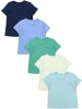 TupTam Baby Kurzarm T-Shirt 5er Set in blau/grün