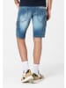 Timezone Shorts Kurze Denim Mid Waist Jeansshorts in Blau