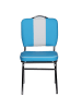 KADIMA DESIGN Retro Esszimmerstuhl, 50er-Jahre Diner Style, bequeme Polsterung in Blau