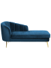 Beliani Chaiselongue ALLIER in Blau/Gold - (W) 150 x (H) 75 x (L) 76 cm