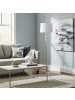 relaxdays Stehlampe in Silber/ Weiß - (H)155 x Ø 35,5 cm