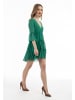faina Damen Minikleid Mit Rüschen in Waldgrün