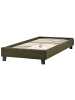 Beliani Einzelbett ROANNE in Grün/Braun - (W) 100 x (H) 29 x (L) 213 cm