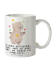 Mr. & Mrs. Panda Tasse Bär Jonglieren mit Spruch in Weiß