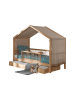 58 aufm Kessel HAUSBETT Kelci 90x200 Bettschublade Absturzschutz Buche massiv natur