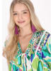 IZIA Women Blouse in aqua multicolor