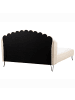 Beliani 2-tlg Doppelbett AMBILLOU in Beige/Schwarz