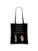 Mr. & Mrs. Panda Tragetasche Hase Igel mit Spruch in Schwarz