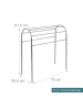 relaxdays Handtuchständer in Silber - (B)78 x (H)81,5 x (T)29,5 cm