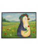 Mr. & Mrs. Panda Tischunterlage Pinguin Blumen Design ohne Spruch in Weiß