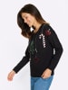 Sieh an! Rundhals-Shirt in schwarz