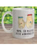 Mr. & Mrs. Panda Henkelbecher Bären mit Blumenkranz mit Spruch in Grau Pastell