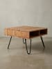 KADIMA DESIGN Couchtisch | Akazie/Metall, 60x60x40cm, Eckig