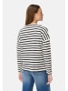 Camel Active Langarmshirt mit Knopfverschluss in Blau gestreift