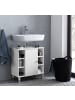 KADIMA DESIGN Moderner Badezimmer-Unterschrank, Chromfarbenfassung, Stauraum, justierbare Füße