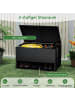 COSTWAY Gartenbox mit Schuhregal in Schwarz