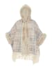 fraully Poncho in Beige Mehrfarbig