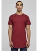 Urban Classics Long Tees in burgundy