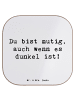 Mr. & Mrs. Panda Untersetzer für Gläser Spruch Angst vor Dunkelh... in Weiß