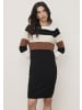 Tamaris Strickkleid in beige.schwarz-braun gestreift