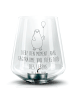 Mr. & Mrs. Panda gravur glas Pinguin Luftballon mit Spruch in Transparent