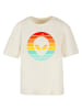 F4NT4STIC Tee Alien Retro Sonnenuntergang in Whitesand