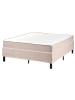 Beliani Doppelbett COUNTESS  in Beige/Braun - (W) 121 x (H) 53 x (L) 201 cm