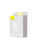 Wisam® Baseus Ladegerät Quick Charger, 2xUSB, USB-C, PD, 3A, 30W weiß