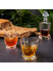 Intirilife Whisky Glas 'TWISTED' - Whiskey Kristallglas in 4x Transparentes Glas