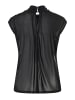 More & More Crepe-Jersey Kurzarmshirt in black