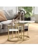 HOMCOM Couchtisch-Set-50L x 50B x 50,5H cm-Gold