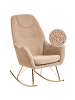 Beliani Schaukelsessel GULSELE in Beige/Gold - (W) 70 x (H) 105 x (L) 95 cm
