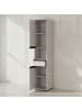KADIMA DESIGN Badmöbel Set 4-tlg. Badschrank Unterschrank Midischrank in Steingrau