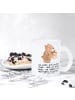 Mr. & Mrs. Panda Glas Bär Makramee mit Spruch in Transparent