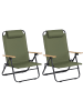 MCW 2er-Set Campingstuhl Q44, Grün