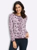 WITT WEIDEN Jacquard-Pullover in aubergine-ecru-gemustert
